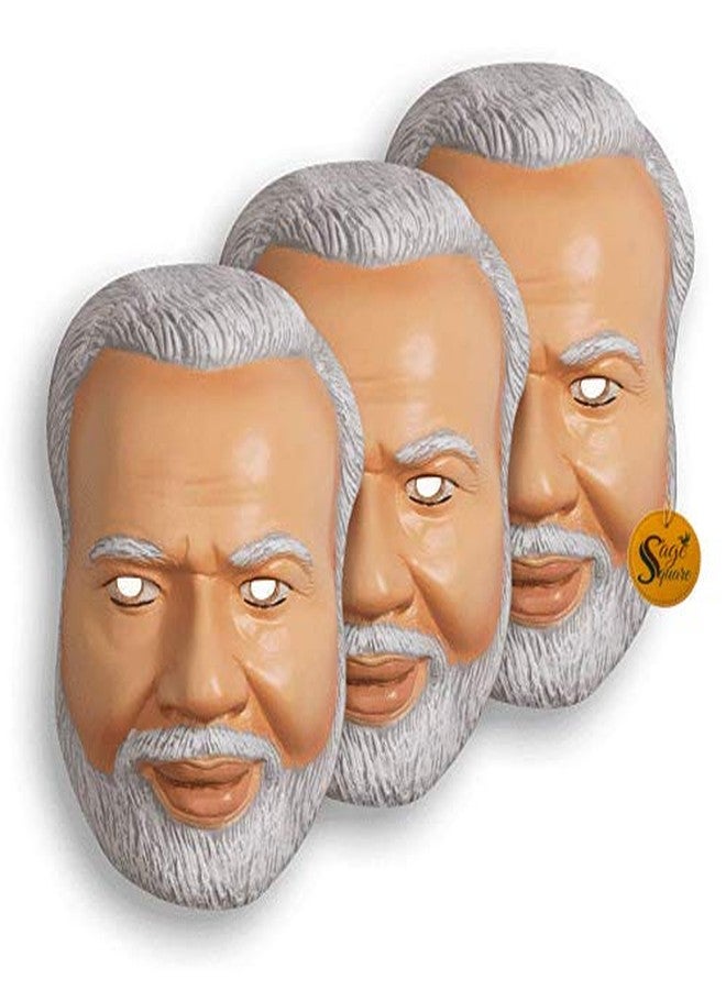 سايج سكوير قناع ناريندرا مودي من سيج سكوير، مناسب للتنكر، ولعب الأدوار، والحفلات، والحفلات ذات الطابع الخاص (عبوة من 3 قطع) - Image 1